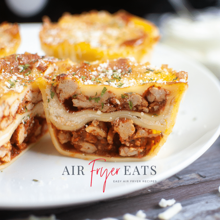 Melted Air Fryer Lasagna Cups