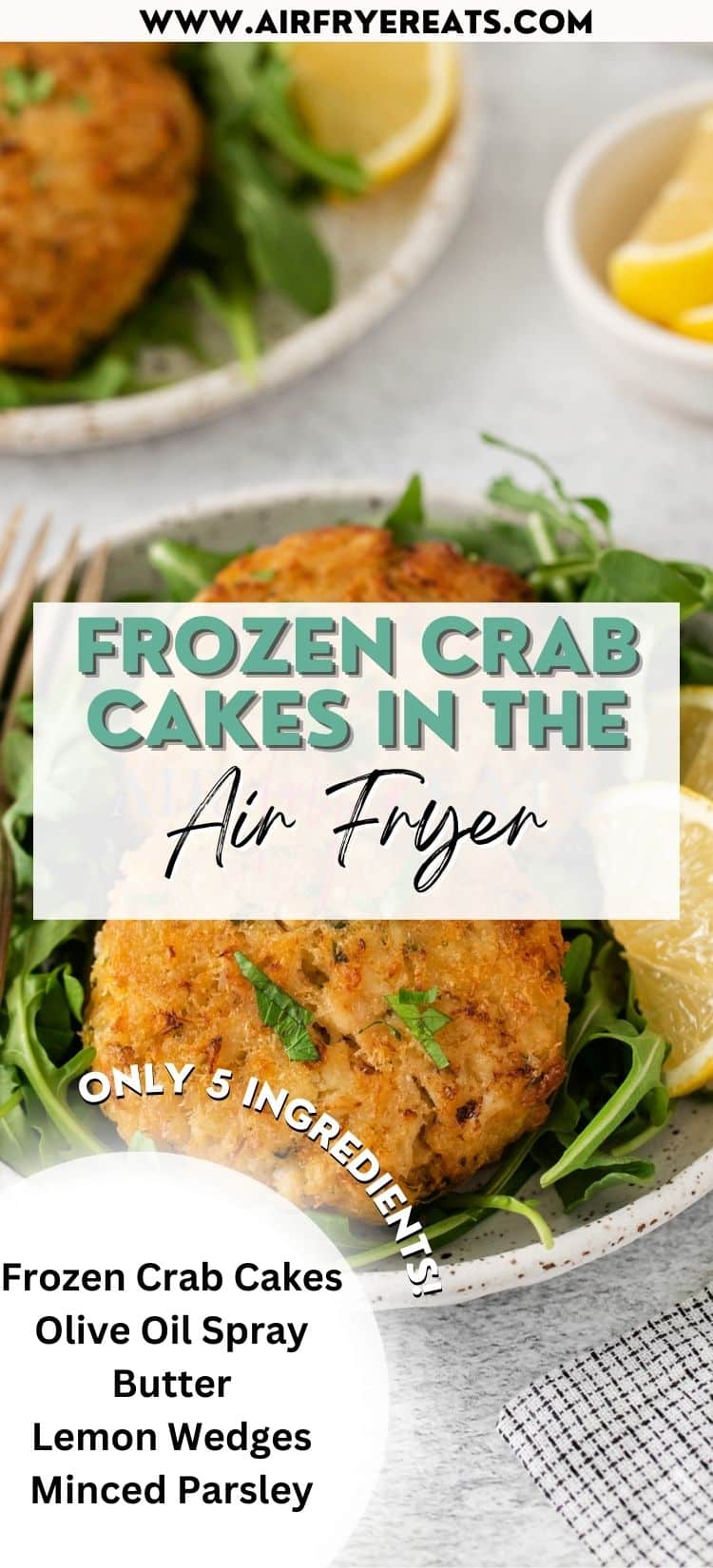It's very easy to cook Frozen Crab Cakes in the Air fryer! This simple air fryer recipe only takes about 15 minutes, and your frozen crab cakes will be cooked perfectly, with a flaky interior and crispy outside. via @vegetarianmamma